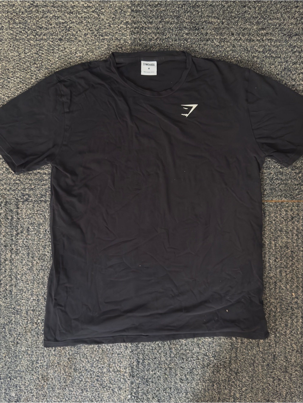Gymshark Black Short Sleeve Training Tee with White Logo